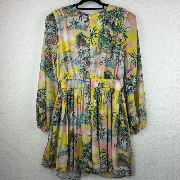 L'Atiste By Amy Womens Hawaiian Dress 2X Cut Out Vacation Destination Wedding - Picture 15 of 15